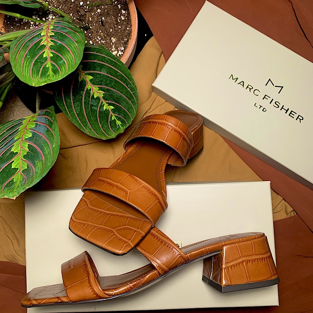Marc Fisher Square Toe Sandal NWT